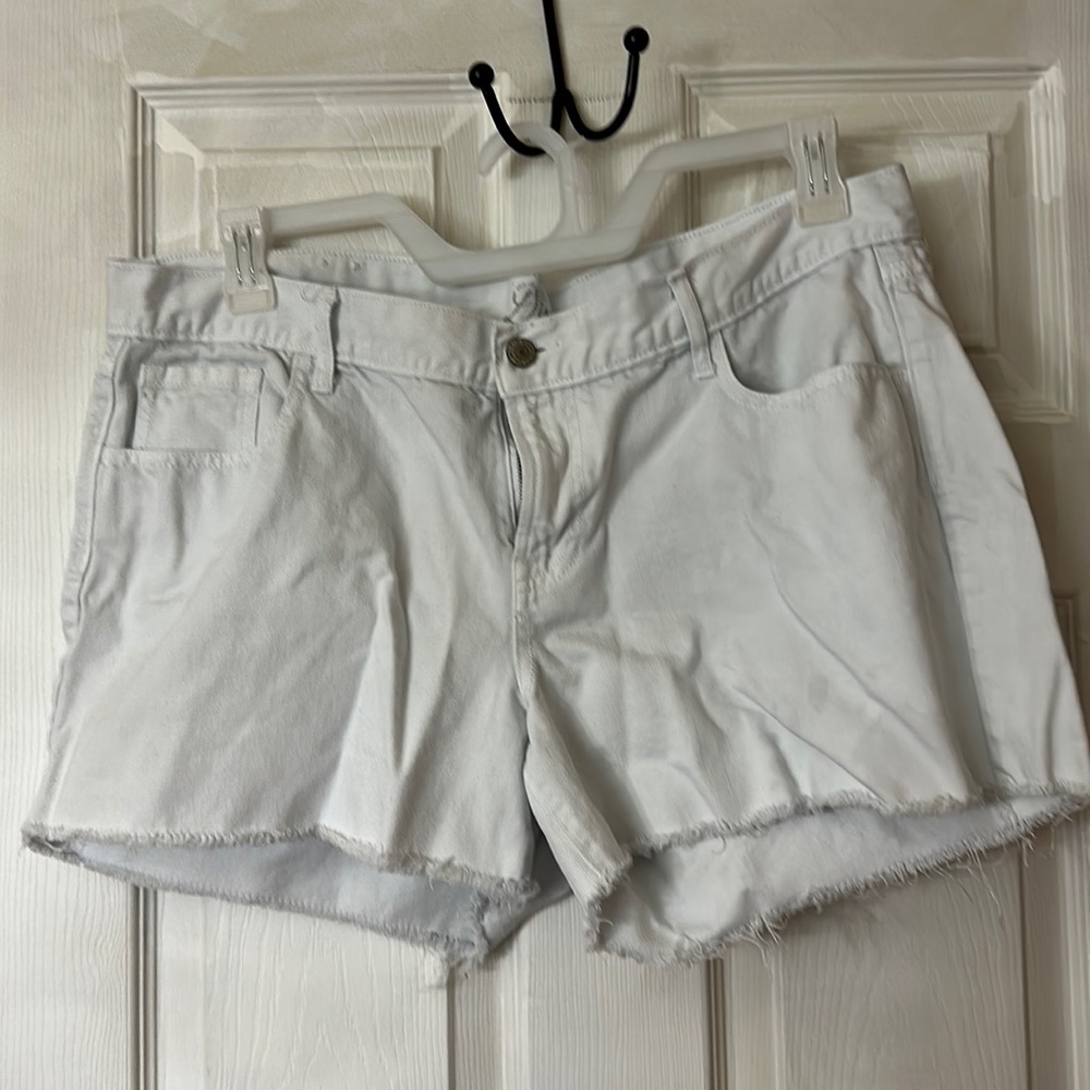 Old navy diva cut cutoff style white jean shorts